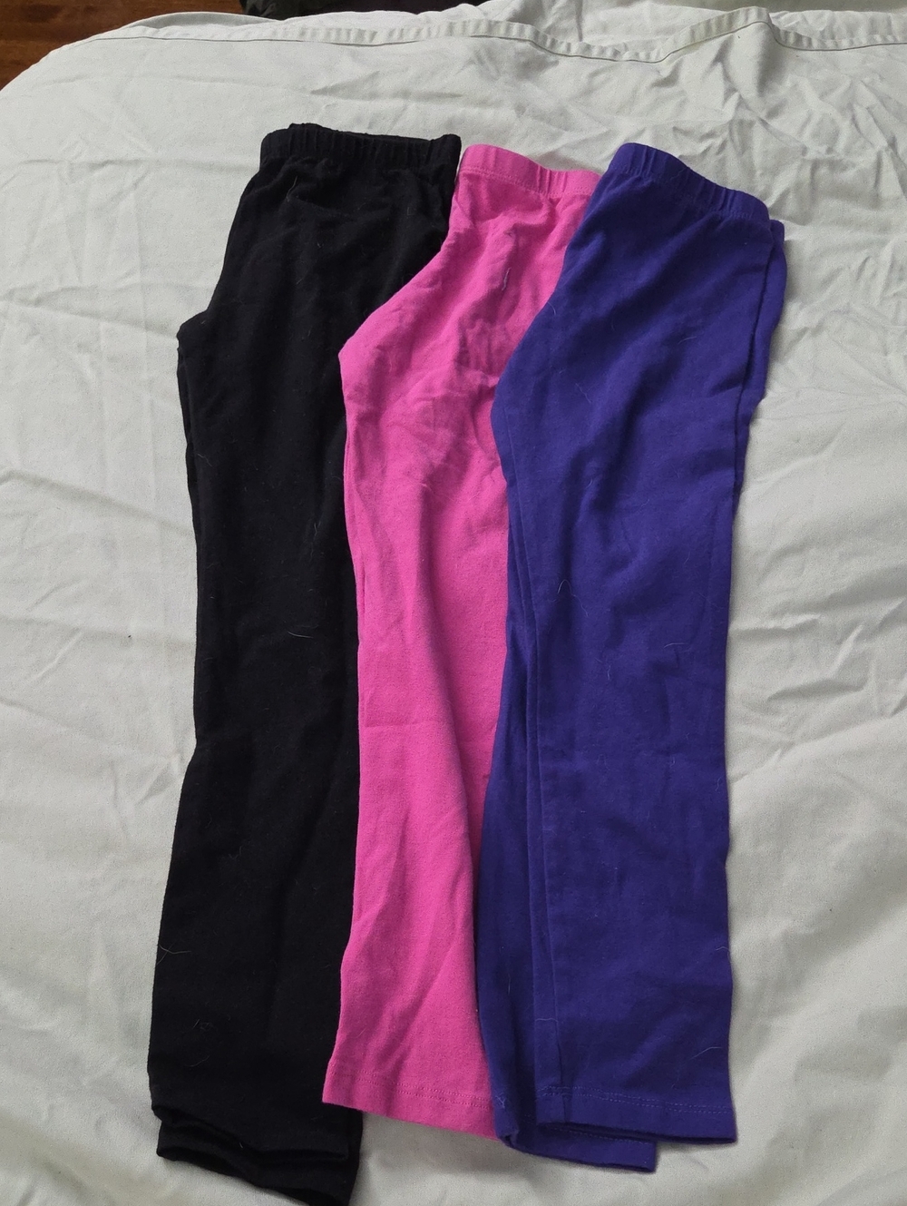 Children's Place Kids Leggings in Black, Pink & Purple - Size 7/8
